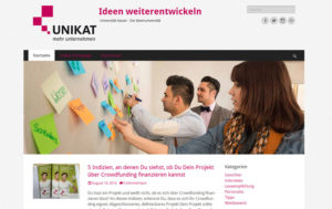 Ein Screenshot des neuen Blogs. Foto: Uni Kassel